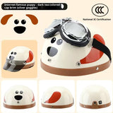 Electric Car Four Seasons Universal Men's Cute Warm Helmet