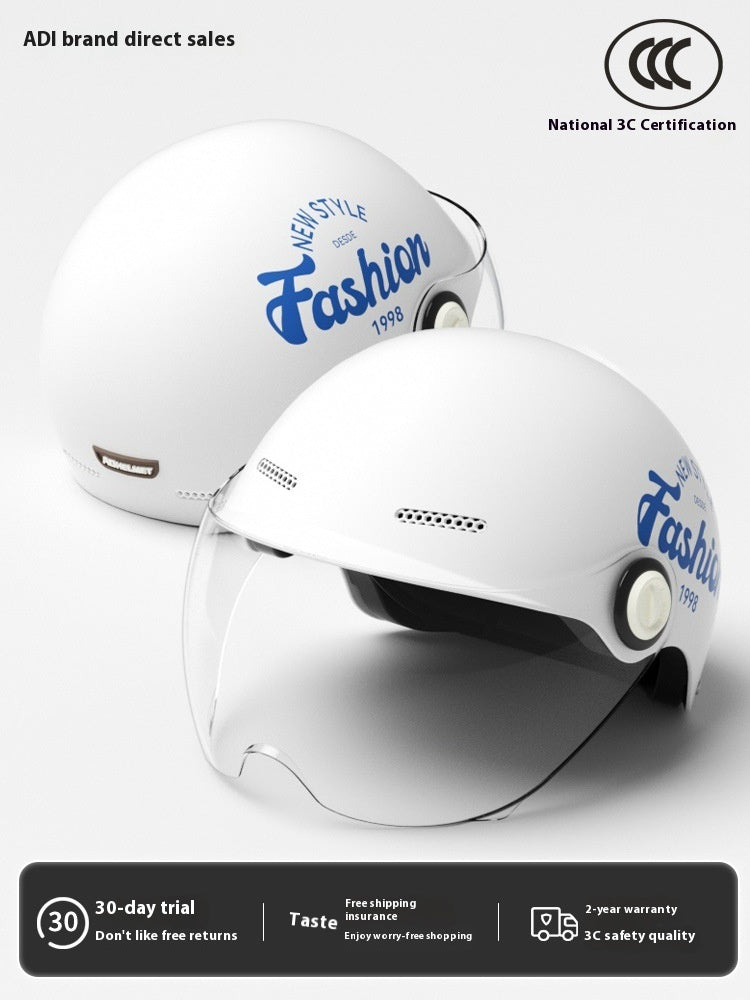 Women's Four Seasons Universal Battery Car Half Helmet