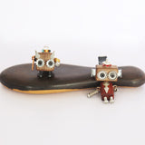 Steampunk Wooden Robot Car Air Conditioning Accessories