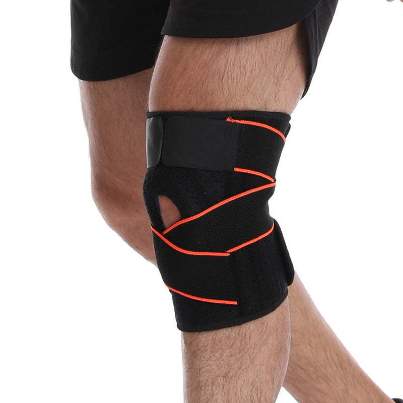 Five-Color Lace-up Silicone Cold Knee Pad Running Basketball Mountaineering Spring Support Breathable Pressure Sports Kneecaps