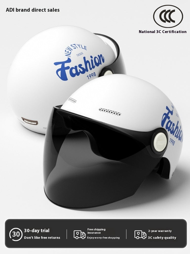 Women's Four Seasons Universal Battery Car Half Helmet