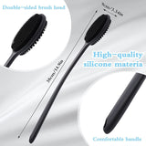 Silicone Back Massage Bath Brush Suitable For Shower Washcloth Belt Long Handle Double-sided