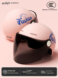 Women's Four Seasons Universal Battery Car Half Helmet