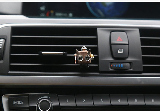 Steampunk Wooden Robot Car Air Conditioning Accessories