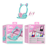 Luminous cat ear headset headset wired headset