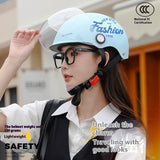 Women's Four Seasons Universal Battery Car Half Helmet