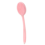Silicone Back Massage Bath Brush Suitable For Shower Washcloth Belt Long Handle Double-sided