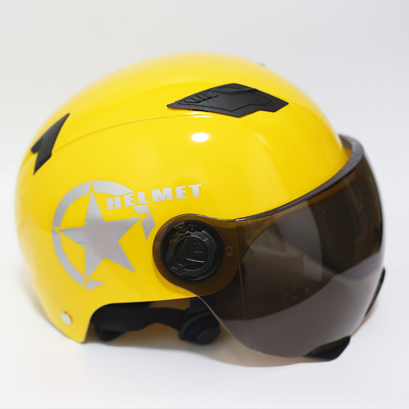 Breathable Safety Anti-collision Windshield Electric Car Helmet