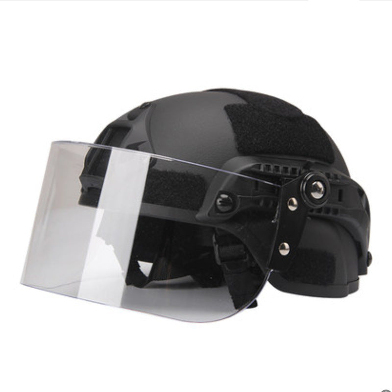 Transparent Windproof Lens Explosion-proof Guide Rail Mask Helmet Face Protection