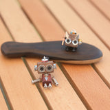 Steampunk Wooden Robot Car Air Conditioning Accessories