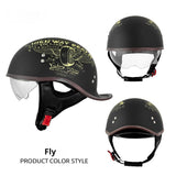Electric Bicycle Retro Motorcycle Rocker Tail Half Helmet