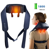 Kneading Shoulder Massager With Heat Therapy 2 Speed Modes Portable Neck Back Pain Relief
