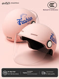 Women's Four Seasons Universal Battery Car Half Helmet