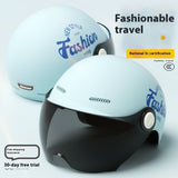 Women's Four Seasons Universal Battery Car Half Helmet