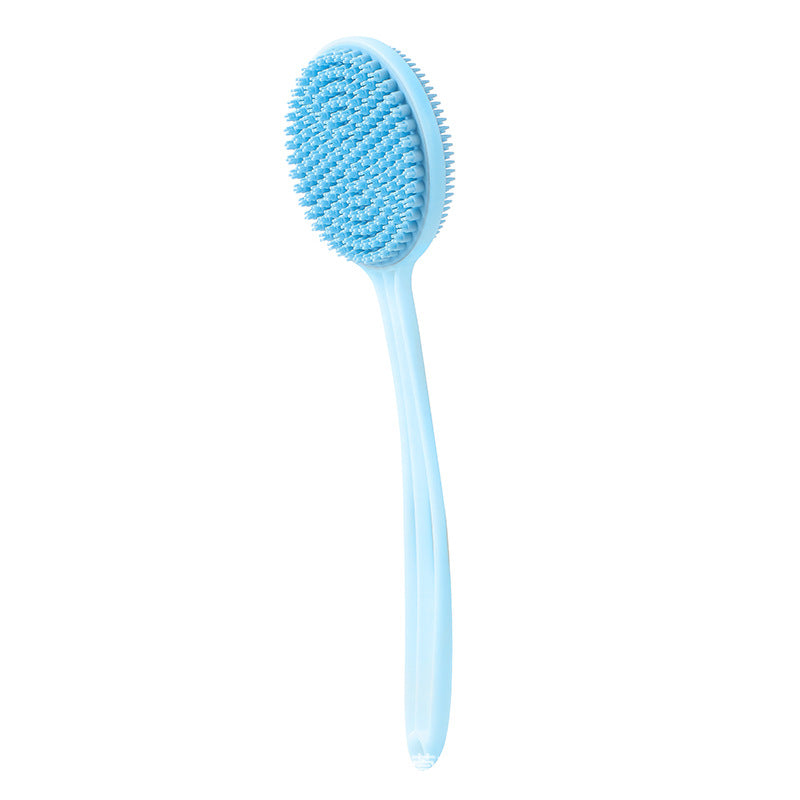 Silicone Back Massage Bath Brush Suitable For Shower Washcloth Belt Long Handle Double-sided