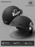 Women's Four Seasons Universal Battery Car Half Helmet