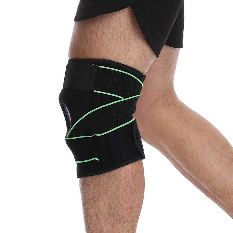 Five-Color Lace-up Silicone Cold Knee Pad Running Basketball Mountaineering Spring Support Breathable Pressure Sports Kneecaps