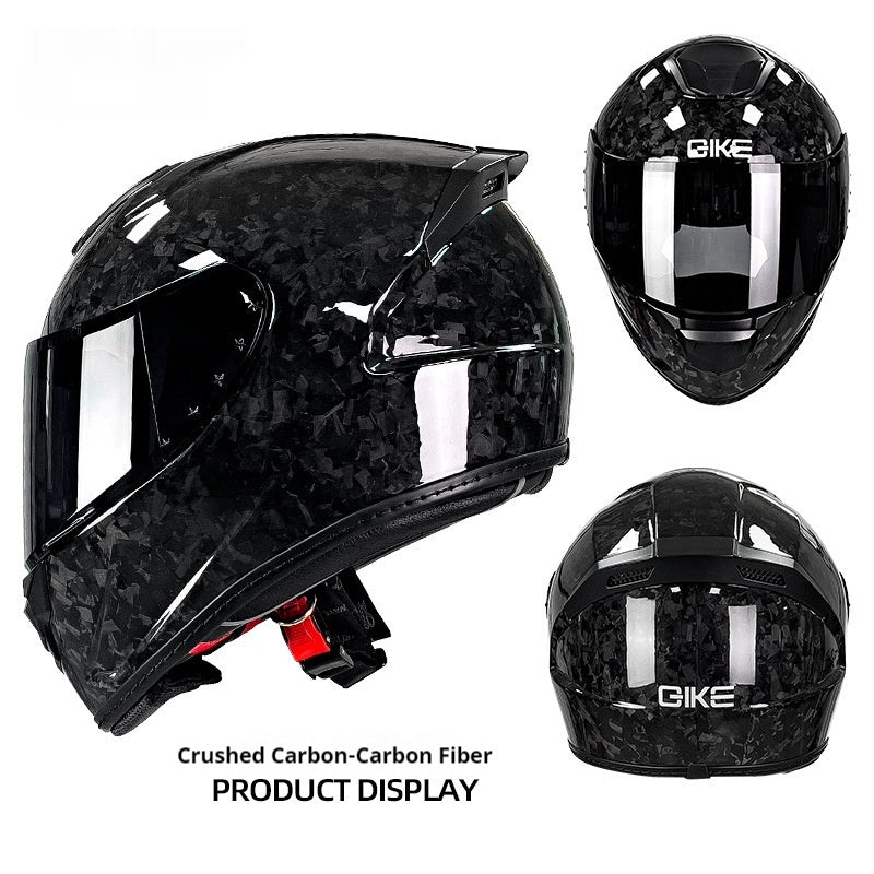 Carbon Fiber Motorcycle Helmet Motorcycle Personality Lightweight Full Cover Type