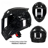 Carbon Fiber Motorcycle Helmet Motorcycle Personality Lightweight Full Cover Type