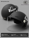 Women's Four Seasons Universal Battery Car Half Helmet