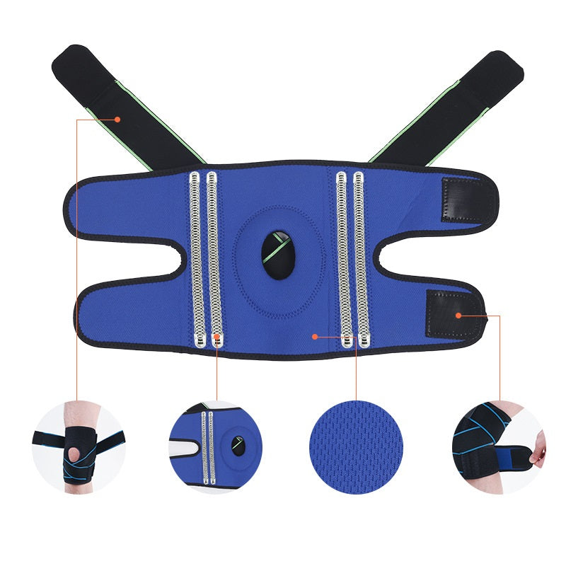 Five-Color Lace-up Silicone Cold Knee Pad Running Basketball Mountaineering Spring Support Breathable Pressure Sports Kneecaps