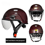 Carbon Fiber Half Helmet Electric Car Motorcycle Motorcycle Summer Men And Women Riding Helmet 3C