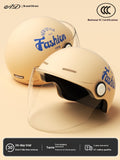 Women's Four Seasons Universal Battery Car Half Helmet