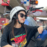 Retro Helmet Electric Car Female Large Hat Battery Car Riding Helmet Universal