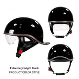 Electric Bicycle Retro Motorcycle Rocker Tail Half Helmet