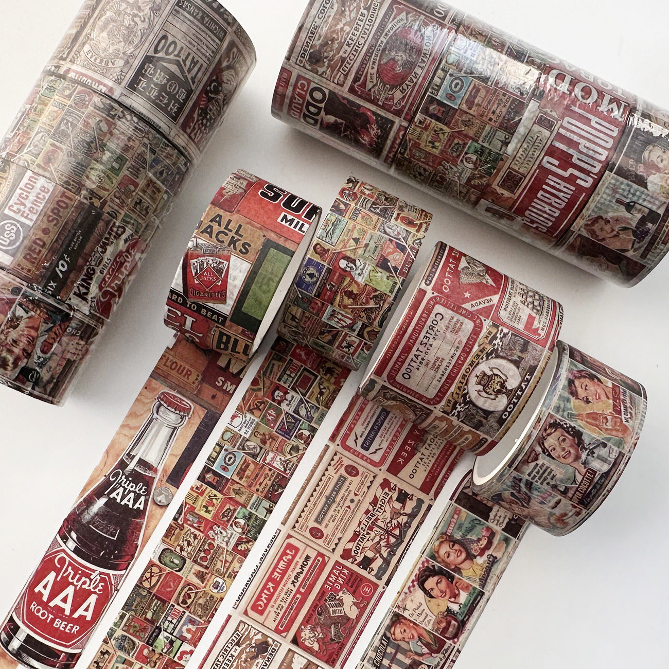 Retro Style And Paper Adhesive Tape Combination Journal Tape