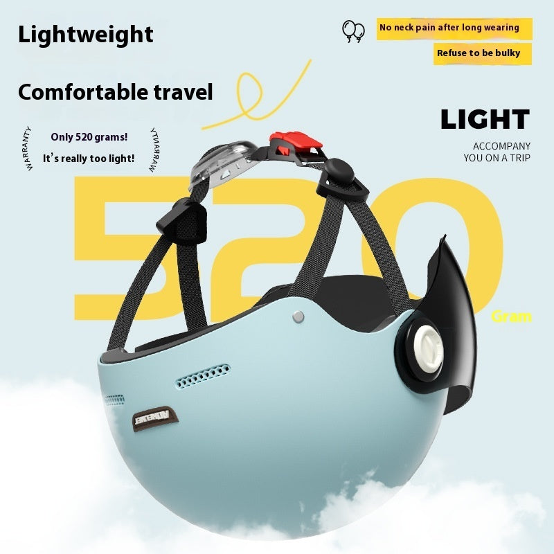 Women's Four Seasons Universal Battery Car Half Helmet