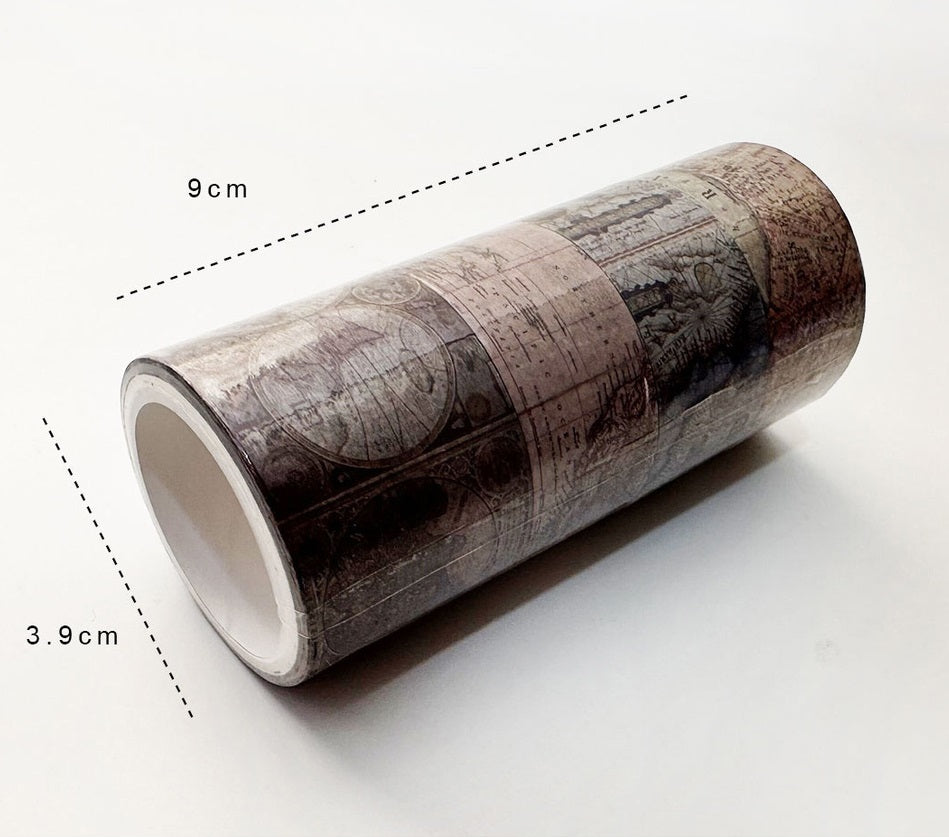 Retro Style And Paper Adhesive Tape Combination Journal Tape