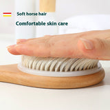 Long Handle Pig Bristle Wooden Soft Fur Bath Brush