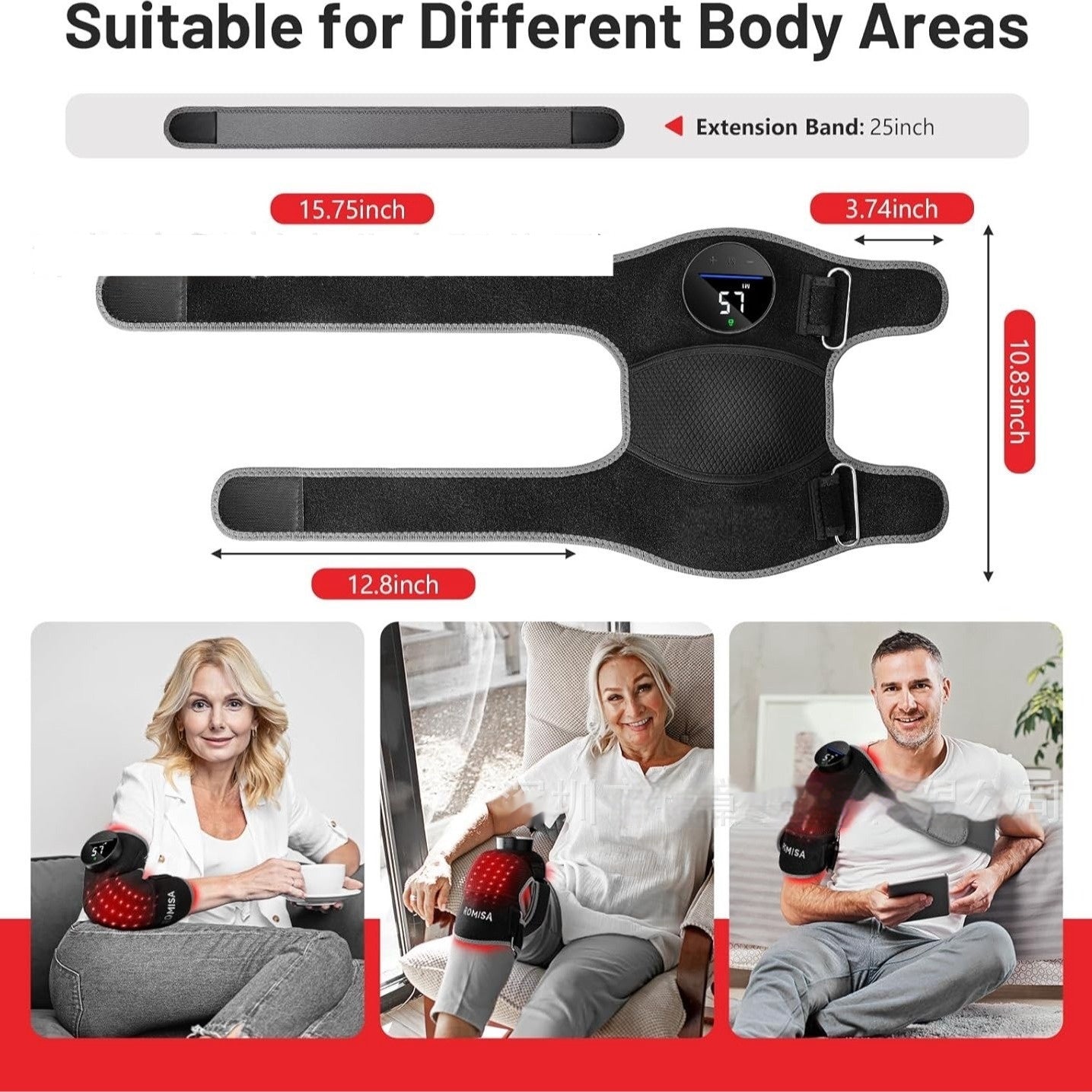 LED Real Red Light Knee Pad Shoulder Pad Red Light Physiotherapy Hot Compress