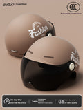 Women's Four Seasons Universal Battery Car Half Helmet