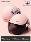 Women's Four Seasons Universal Battery Car Half Helmet