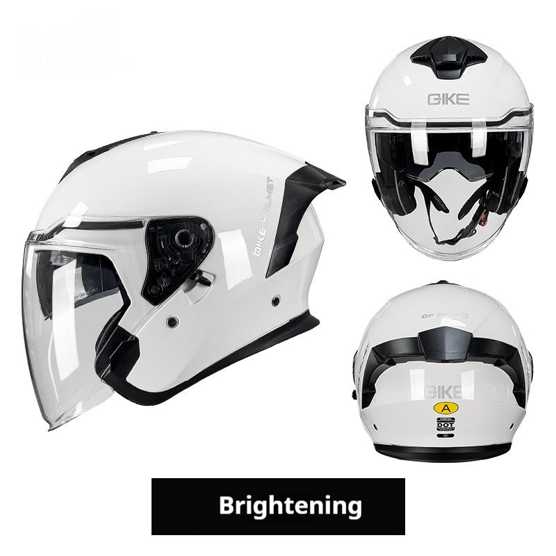 Three-quarter Safety Riding Motorcycle Electric Vehicle Class A Large Tail Helmet